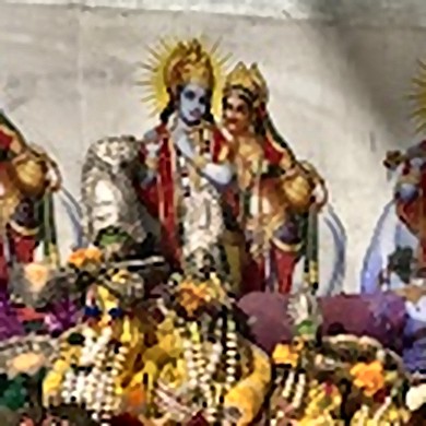 Shri Radha Krishna at the family shrine